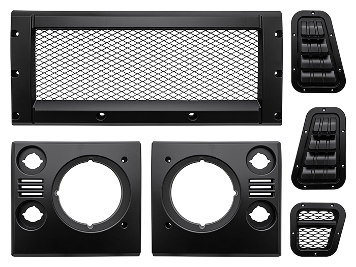 Bearmach Face Lift Kit   Satin Black Mesh